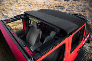 Rugged Ridge Black Diamond Stitch Cloth Voyager Soft Top Tinted (TOP): Jeep Wrangler JL/JT 2018-2024