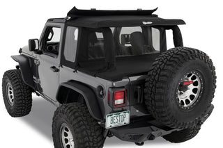 Bestop 2-Door Halftop Conversion Kit (Black Diamond): Jeep Wrangler JL 2018-2025