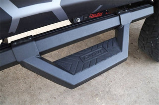 Dee Zee Hex Series Aluminum Textured Black Super Cab Side Steps: Dodge Ram 1500 (99-10) / Ram 2500 (99-02) / Ram 3500 (99-02) / Jeep Wrangler (07-20)