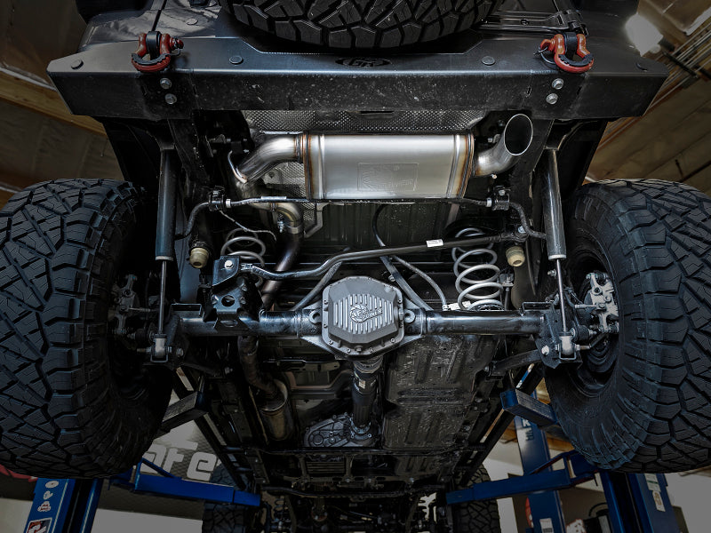 AFE MACH Force-Xp Hi-Tuck Axle-Back Exhaust System: Jeep Wrangler JL 2018 - 2025 (2.0L I4 / 3.6L V6)