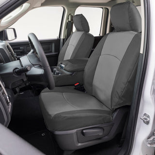 Covercraft Endura PrecisionFit Custom Second Row Seat Covers: Dodge Durango (11-24) / Jeep Grand Cherokee (11-21) / Grand Cherokee WK (22) - Silver/Charcoal