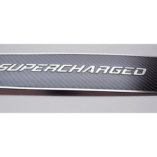 American Car Craft Front Carbon Fiber "SUPERCHARGED" Door Badge 2pc: Dodge Charger 2011 - 2023
