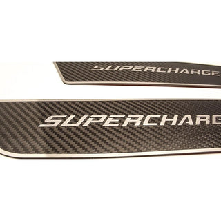 American Car Craft Front Carbon Fiber "SUPERCHARGED" Door Badge 2pc: Dodge Charger 2011 - 2023