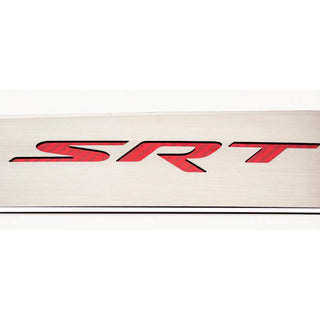 American Car Craft Front Brushed "SRT" Door Badge 2pc: Dodge Charger 2011 - 2023