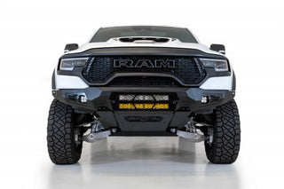 Addictive Desert Designs Bomber Front Bumper w/ Dual 20" LED Bar Mounts (FRONT): Ram 1500 TRX (2021-23) - Hammer Black/Satin Black