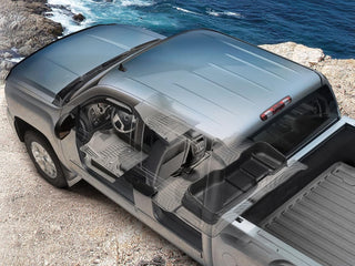 WeatherTech FloorLiner HP Front & Rear Floor Mats (Black): Ram 2500 & 3500 2019 - 2025 (w/ 1st Row Bucket)