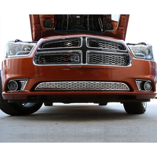 American Car Craft Polished Factory Fog Light Overlay: Dodge Charger R/T 2011 - 2014