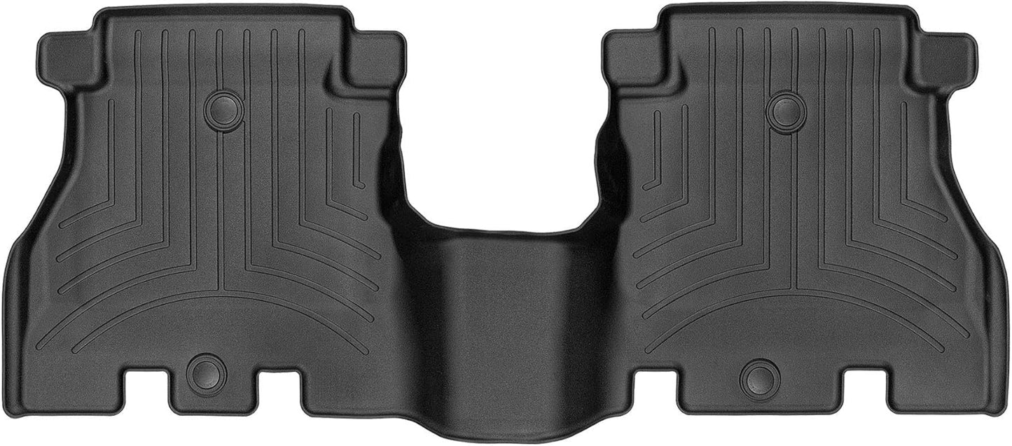 WeatherTech FloorLiner Rear Floor Mats (Black): Jeep Wrangler (18-25) & Gladiator (20-25)