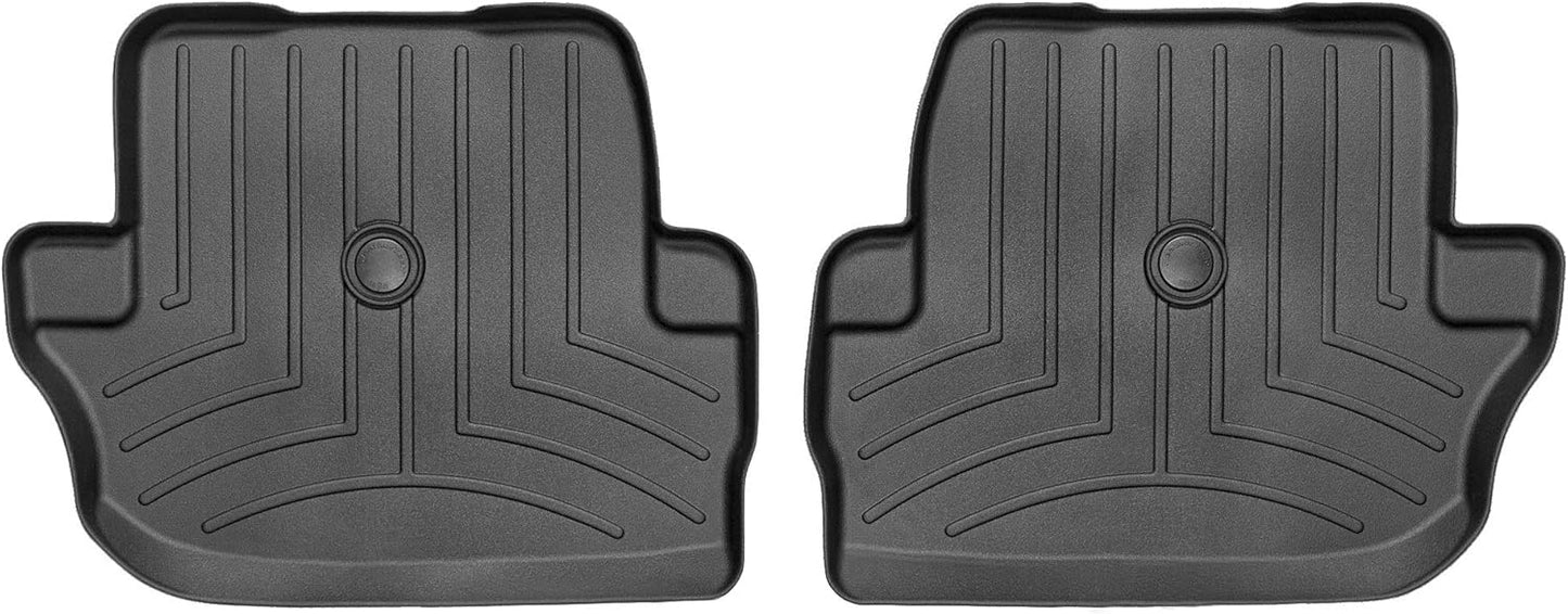 WeatherTech FloorLiner Rear Floor Mats (Black): Jeep Wrangler 2018 - 2025