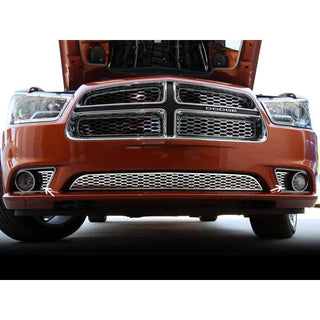 American Car Craft Polished Factory Fog Light Overlay: Dodge Charger R/T 2011 - 2014