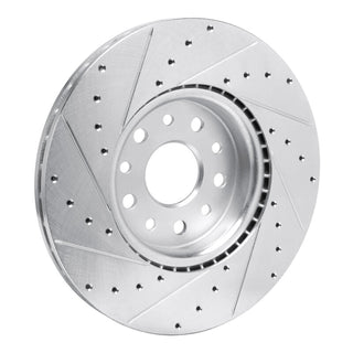 R1 Concepts Drilled & Slotted Brake Rotor (FRONT RIGHT): Fits Jeep Grand Cherokee 2011-2026