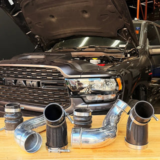 S&B Cold & Hot Side Intercooler Pipe Kit 3.5" Aluminum: Ram 2500/3500 2019-2024 6.7L Diesel