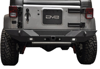 DV8 Offroad Full Length Rear Bumper: Jeep Wrangler JK (2007-2018) w/ Lights