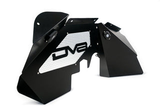 DV8 Offroad Black Aluminum Inner Fender (FRONT): Jeep Wrangler JK 2007-2018 w/ Rock Lights