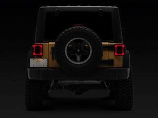 Raxiom Axial Series LED Tail Lights Black Housing Smoked Lens: Fits Most Jeep Wrangler Models (2007-2018)