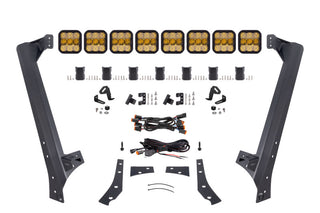 Diode Dynamics Jeep JK SS5 Sport CrossLink Windshield - Yellow Combo Lightbar Kit