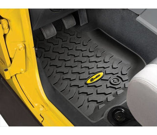 Bestop Front Floor Mats Black (FRONT): Jeep Wrangler JK 2007-2013 3.8L / 3.6L V6