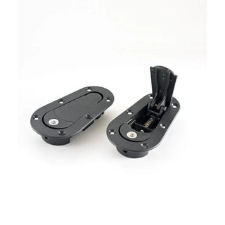 AeroCatch Flush Hood Pin and Latch Kit (Universal) BLACK - LOCKING