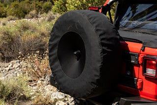 Rampage Tire Cover w/Camera Slot 37in: Fits Jeep Wrangler 2018-2026 2.0L/3.6L - Black