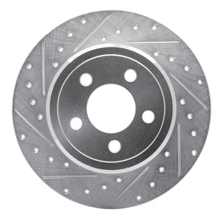 R1 Concepts Drilled & Slotted Brake Rotor (REAR LEFT): Fits Chrysler / Dodge 2005-2024