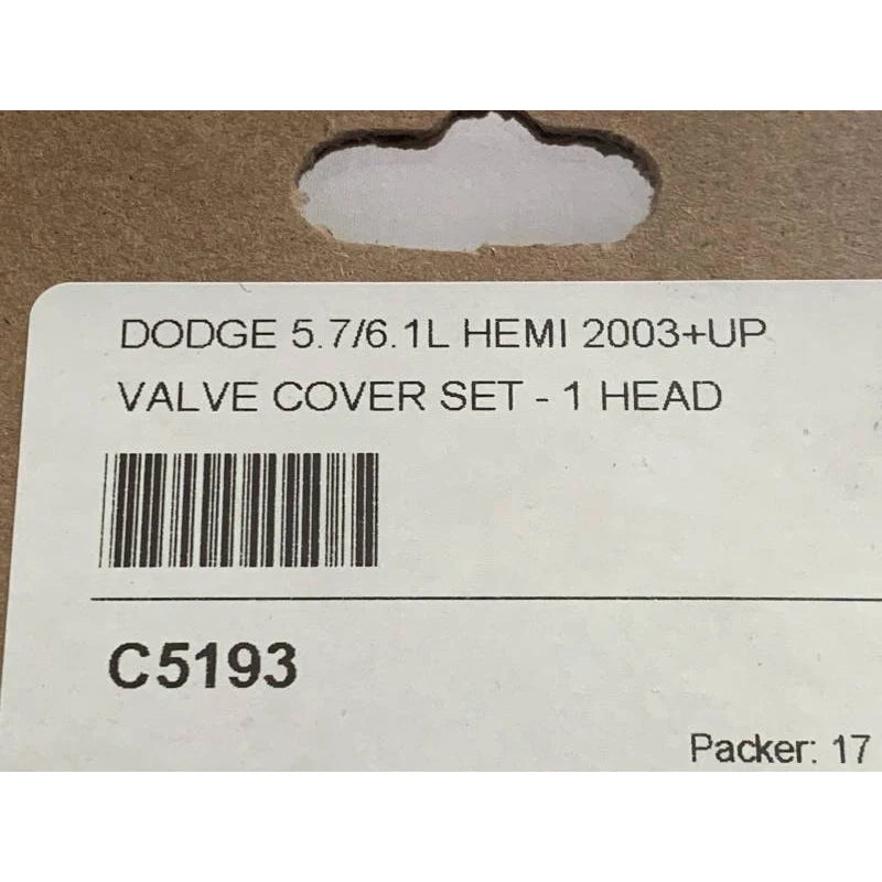 Cometic Valve Cover Gasket: Chrysler / Dodge / Jeep / Ram 5.7L Hemi / 6.1L SRT8 / 6.4L 392 / 6.2L Hellcat & Trackhawk