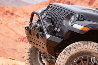 ICON Pro Series Front Bumper (FRONT): Jeep Wrangler (18-22) / Gladiator (20-22) w/ Bar and Tabs