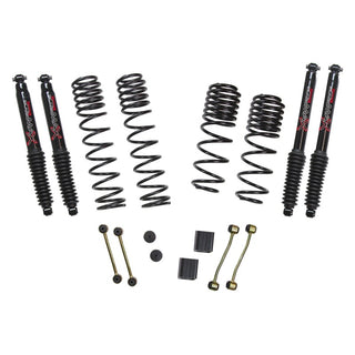 Skyjacker 2.5in Dual Rate Long Trvl Sus Lift Kit w/Blk Max Shocks: Jeep Wrangler JL 2020-2023 3.0L EcoDiesel