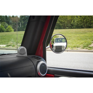 Rugged Ridge Quick Release Mirror Kit Black: Jeep Wrangler 1997-2018