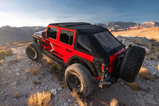 Rugged Ridge Black Diamond Stitch Cloth Voyager Soft Top Tinted (TOP): Jeep Wrangler JL/JT 2018-2024