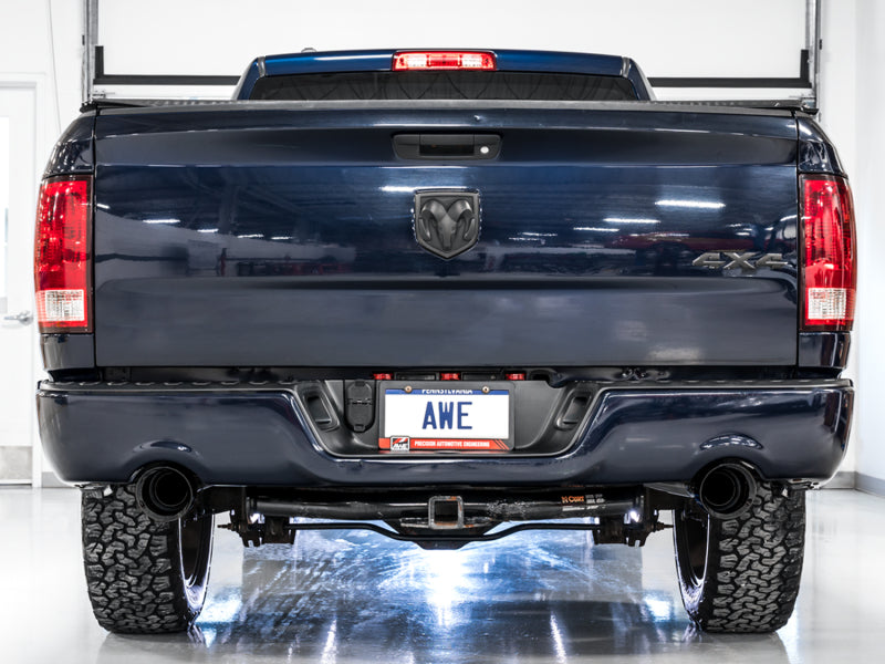 AWE 0FG Cat-Back Exhaust (Dual Rear Bumper Exit, Black Tips): Dodge Ram 5.7L Hemi 1500 2009 - 2018 (Also fits 2019+ Classic Models)