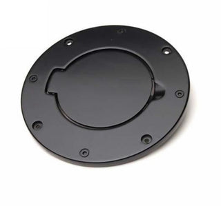 Rampage Billet Style Gas Cover Black (FUEL DOOR): Jeep Wrangler JK 2007-2018 3.6L/3.8L V6