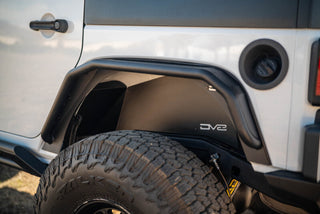 DV8 Offroad Rear Inner Fender Satin Aluminum (REAR): Jeep Wrangler JK 2007-2018 3.8L/3.6L V6/2.0L Turbo - Satin Black