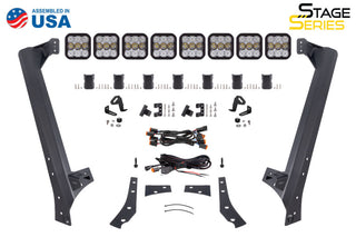 Diode Dynamics Jeep JK SS5 Sport CrossLink Windshield - Yellow Combo Lightbar Kit