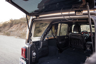 DV8 Offroad Rear Window Molle Panels (REAR): Jeep Wrangler 2018-2025 2.0L/3.6L