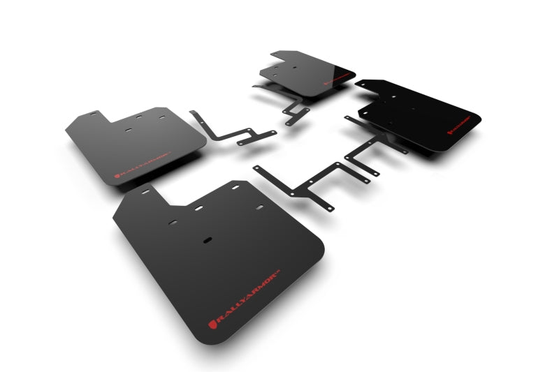 Rally Armor 18-25 Jeep JL Wrangler Black UR Mud Flap w/Red Logo