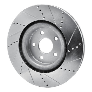 R1 Concepts Front Left Brake Rotor Drilled & Slotted (FRONT): Fits Dodge Durango / Jeep Grand Cherokee 2011-2026