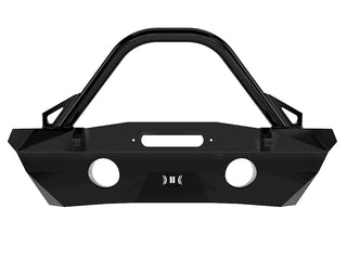 ICON Pro Series Front Bumper Rec Winch Mount: Jeep Wrangler JK (07-18) w/ Bar and Tabs