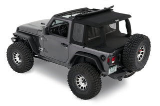 Bestop Halftop Conversion Kit Premium Black Twill (REAR): Jeep Wrangler JL 2018-2025 2.0L Turbo / 3.6L V6