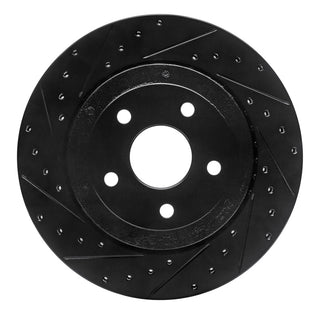DFC 06-10 Jeep Grand Cherokee Rear Left Drilled & Slotted Black Brake Rotor