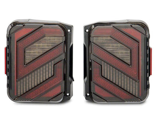 Raxiom Axial Series Trident LED Tail Lights: Fits Most Jeep Wrangler Models (2007-2018) - Black Housing/Clear Lens