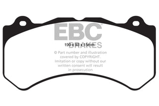 EBC Ultimax2 Brake Pads (FRONT): Dodge Durango (18-23) / Jeep Grand Cherokee (11-22)