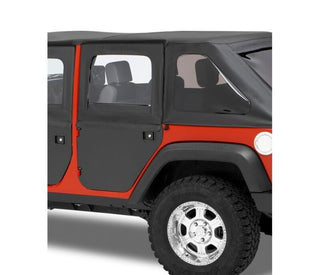 Bestop Full Fabric Rear Doors (Black Twill) (REAR): Jeep Wrangler JK 2007-2018 3.6L/3.8L V6