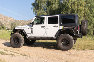 DV8 Offroad HD Rock Sliders 2" Tubing: Jeep Wrangler JK 4-Door 2007-2018 3.8L/3.6L V6/2.0L Turbo - Black