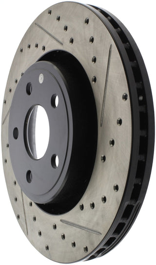 StopTech Brake Rotor (FRONT DRIVER-SIDE): Dodge Durango (11-23) / Jeep Grand Cherokee (11-23) / Grand Cherokee L (22-23) / Grand Cherokee WK (22) Drilled & Slotted