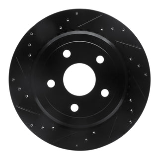 DFC 11-25 Dodge Durango Rear Left Drilled & Slotted Black Brake Rotor