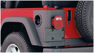 Bushwacker Trail Armor Rear Corner Guards: Jeep Wrangler 1997-2006 - Black