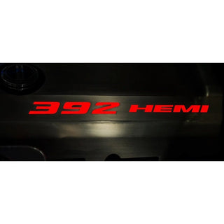 American Car Craft "392" Polished Fuel Rail Covers (ILLUMINATED): 300 / Challenger / Charger 6.4L 392 2011 - 2024