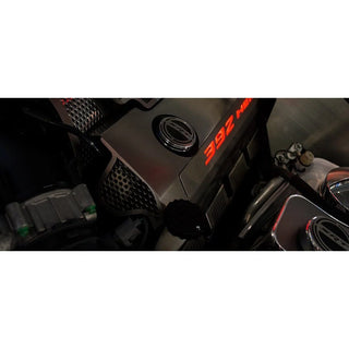 American Car Craft "392" Polished Fuel Rail Covers (ILLUMINATED): 300 / Challenger / Charger 6.4L 392 2011 - 2024