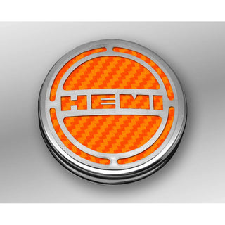 American Car Craft "HEMI" Deluxe Fluid & Shock Tower Cap Covers (13PC): Dodge Challenger V8 2008 - 2023