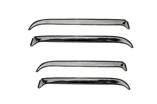 AVS Stainless Steel Front & Rear Window Deflectors: Jeep Wrangler 2007-2018